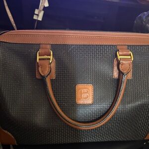 Bally Black and Tan Shoulder Bag